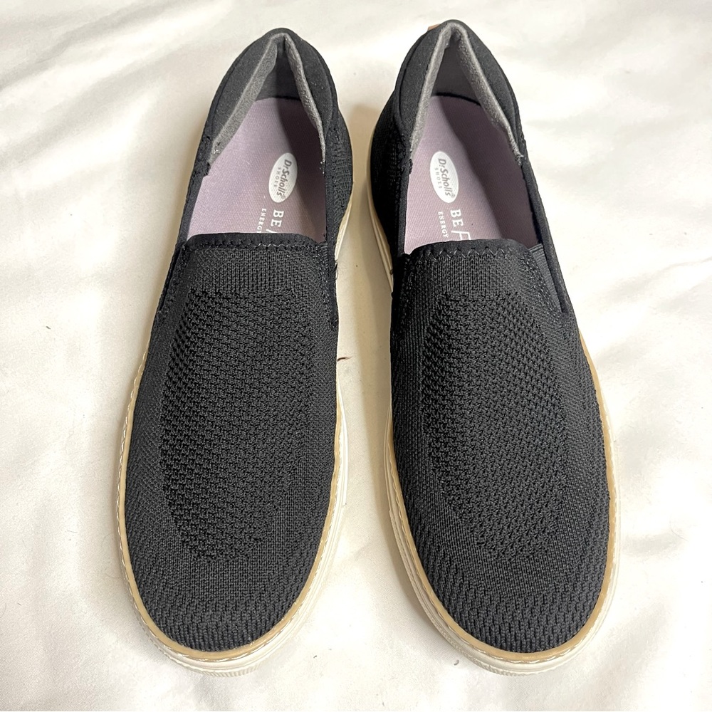 Dr School no bad knit black slip- on sneakers